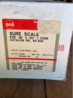 Océ Sure Scale drafting film 35”x150’  4 mil double matte