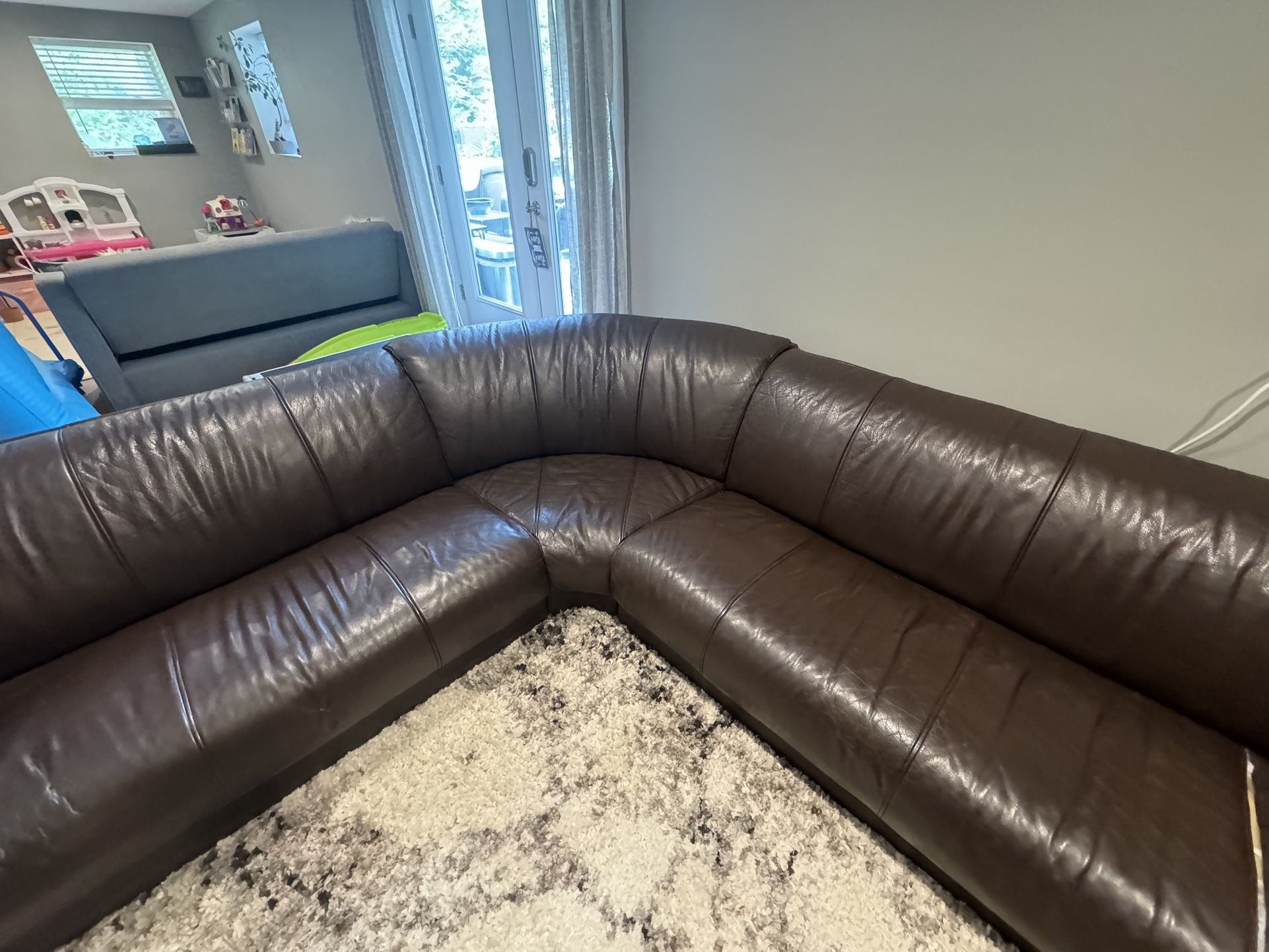 Brown Leather Couch