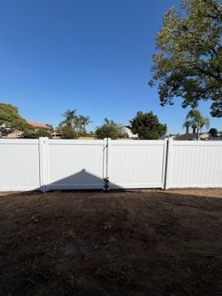 6' Tall White Vinyl Privacy Panel / Fence
