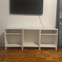 Used Console With Extra New Shelves And Doors 