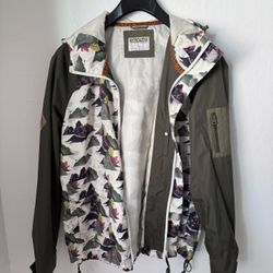 Staple Mens The Militech Nylon Windbreaker Jacket, Green, Medium