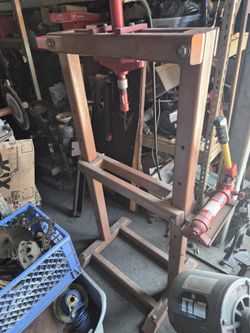 Hydraulic H Frame Press Automotive Tool Auto Truck Shop Garage Tools Tooling Blackhawk Manual Hand Pump Made In U.S.A.
