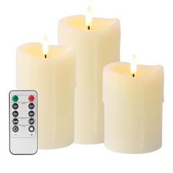 Ivory Flameless Led Flickering Candles 