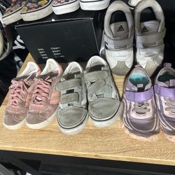Lot Of Girls Shoes - Vans, Adidas 10, 11 & 11.5