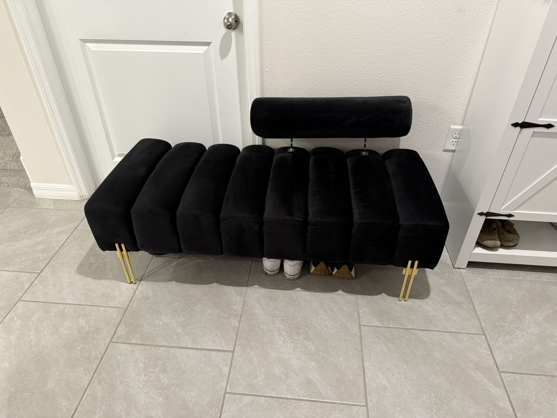 Modern Channel Tufted Bench 