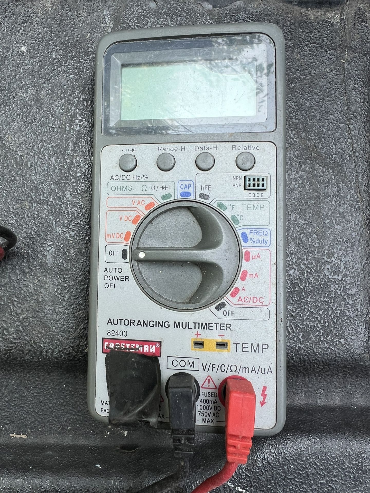 Craftsman 82400 Gray LCD Digital 20A AC/DC Voltage Auto-Ranging Multimeter