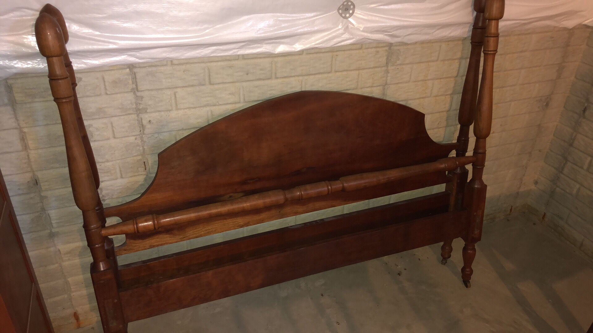 Antique full size bed frame