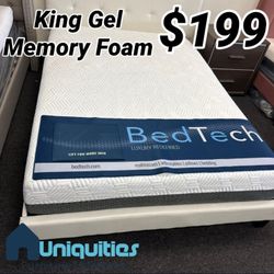 King Size Gel Memory Foam Mattress