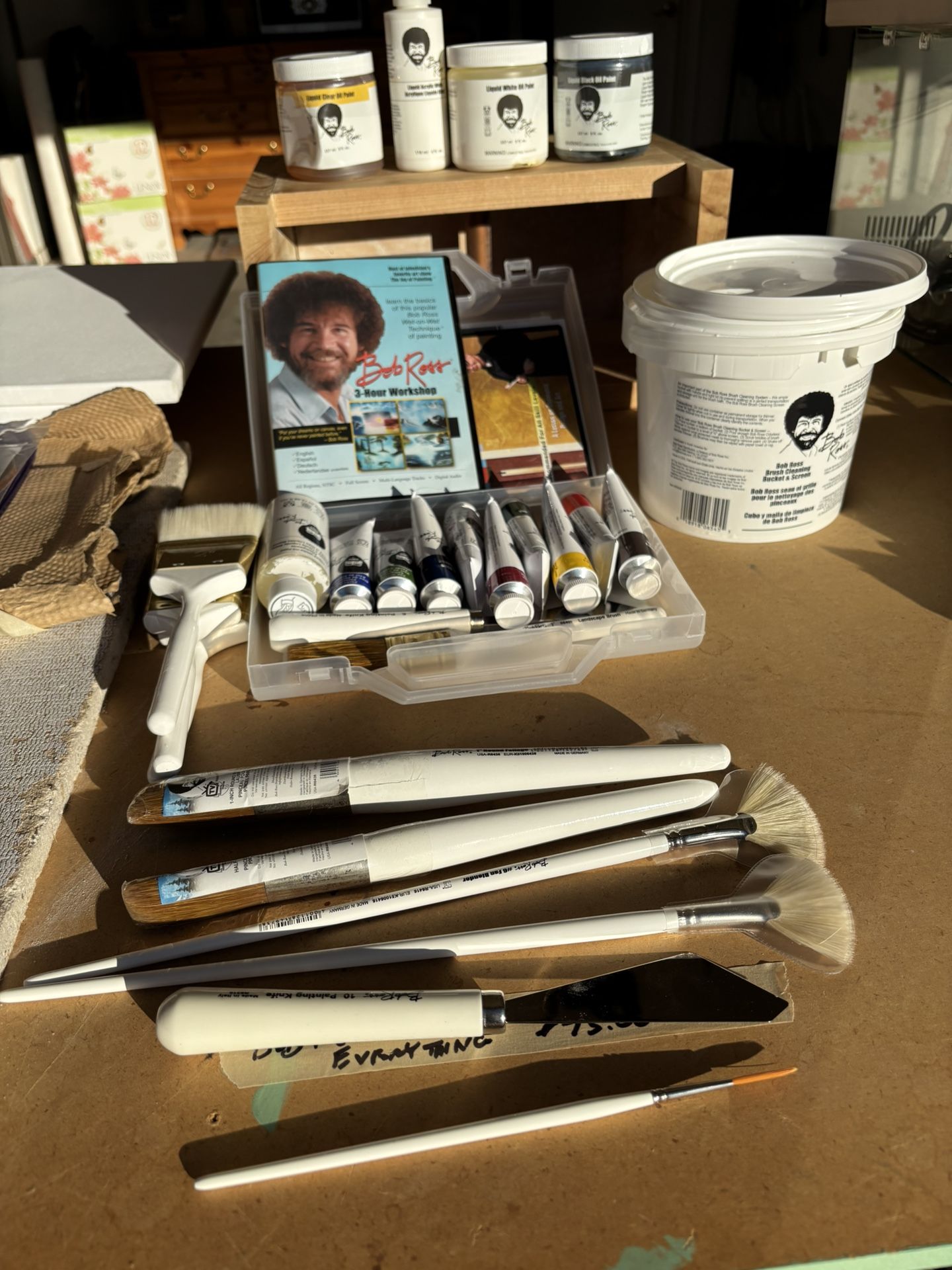 Bob Ross Paint Set And Accessories Unused