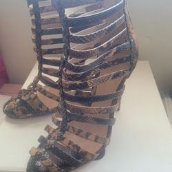 Schultz New Snake Strappy Heels