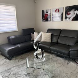 Living Room Leather Sofa 