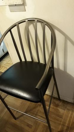 2. Metal black letter. Bar. Stools 30in. Hi