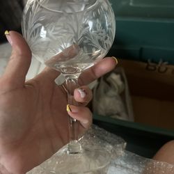 Crystal win/sherbet glasses