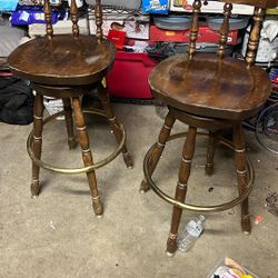 Set Of 2 Swivel Bar Stools 