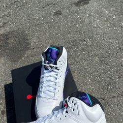 Jordan 5 Retro Grape Size 5Y To 7Y -8.5-9-9.5-10-10.5-11-12-13