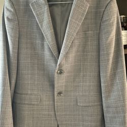 Tommy Hilfiger Men's Grey  Modern-Fit Suit Jacket 38S W32