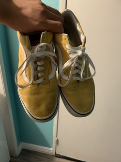 Yellow old skool vans