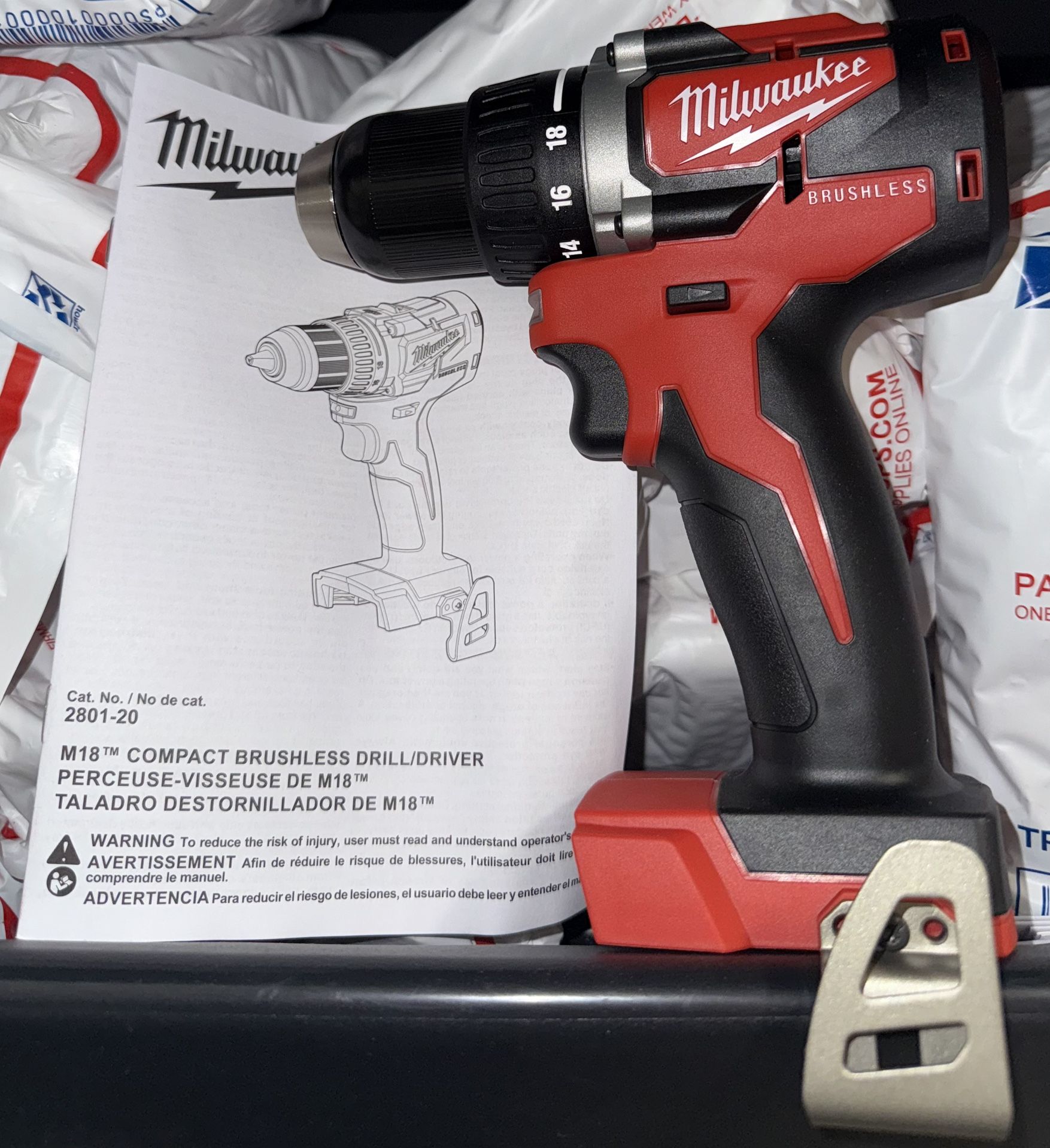 Milwaukee M18 Brushless 1/2” Drill/Driver (No hammer). Tool Only. (New From Kits)2801-20