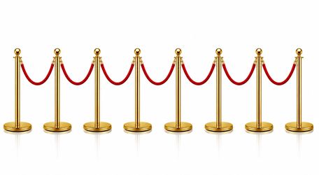 8 PCS Stanchions and Velvet Ropes Set 35feet