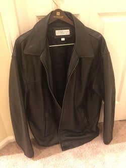 Black leather jacket XXL