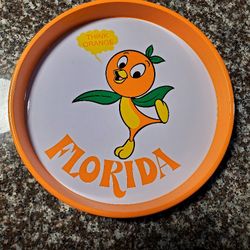 Walt Disney World 50th Anniversary Vault 12" Tray Think Orange Bird Tin New

