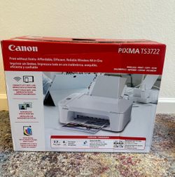 Canon PIXMA TS3722 All-In-One, Wireless Inkjet Printer for Home Office