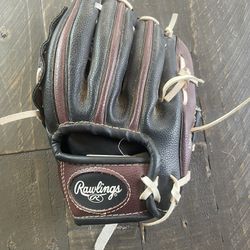 Rawlings PL90MB Youth 9" Black Baseball Gloves Ages 4 - 6 Player Series