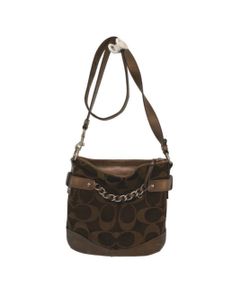 Brown signature C coach purse