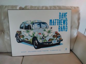 DAVE MATTHEWS BAND POSTER SIGNED AND FRAMED CLARKSTON MI
