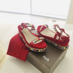FASHION Christian Loubutin CASUAL   SANDALS SIZE  7 Women’s  Sandals