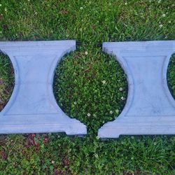 Pair of Faux Stone Table Ends