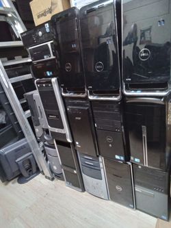 Lot 16 desktops computers Dell Emachine Gateway
Celeron , amd , dual core , i3, i5 processors
From 256mb to 8gb RAM