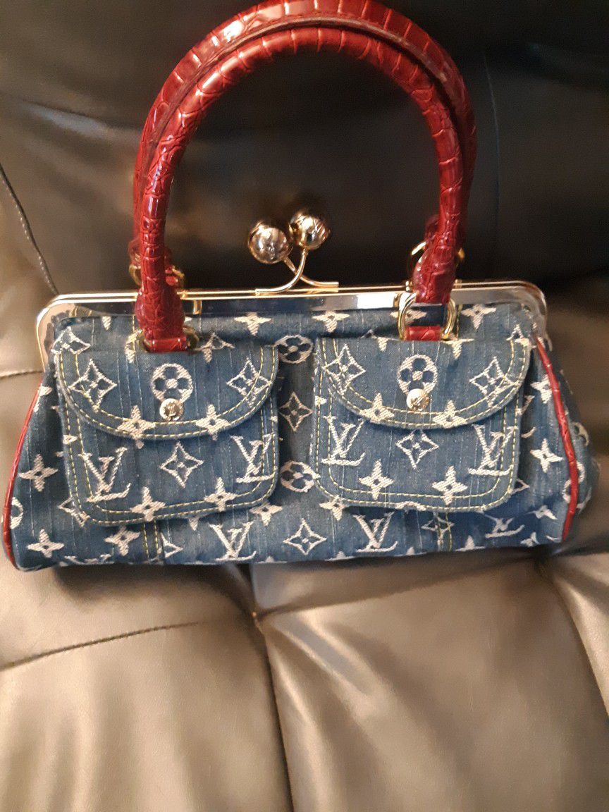 Louis Vuitton, Blue JEAN ,Hand Bag,Vintage 