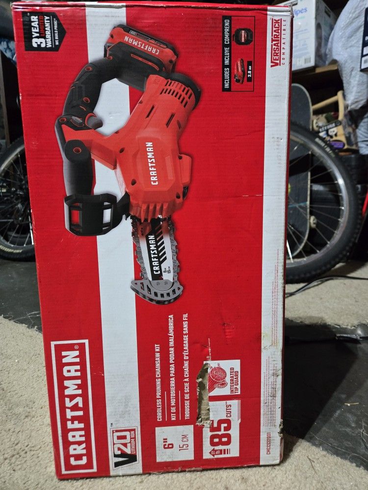 Craftsman battery 6 inch Pruning chainsaw.