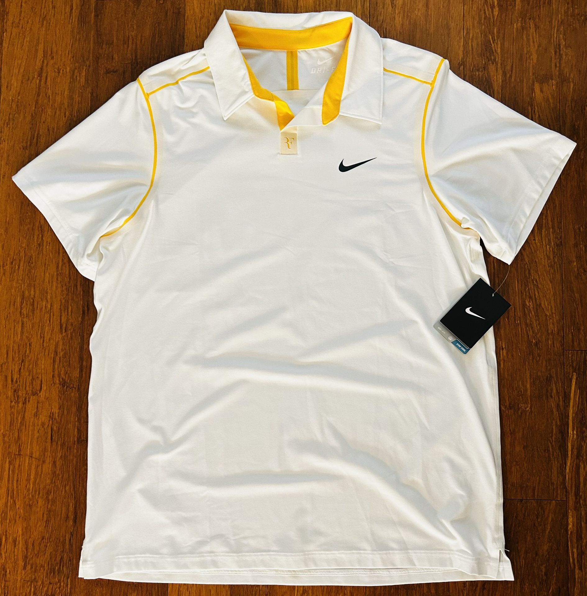 NWT RARE NIKE ROGER FEDERER 2011 AUSTRALIAN OPEN Polo Shirt! SIZE LARGE!