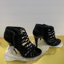 Nine West Black Strappy Heels 8 M