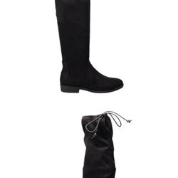 SO® English Muffin Women's Black Thigh-High Boots Tie Up Size 9 NEW IN BOX Shoes