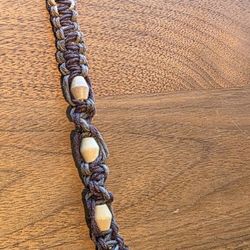 Double Ring Keyring Brown and Tan