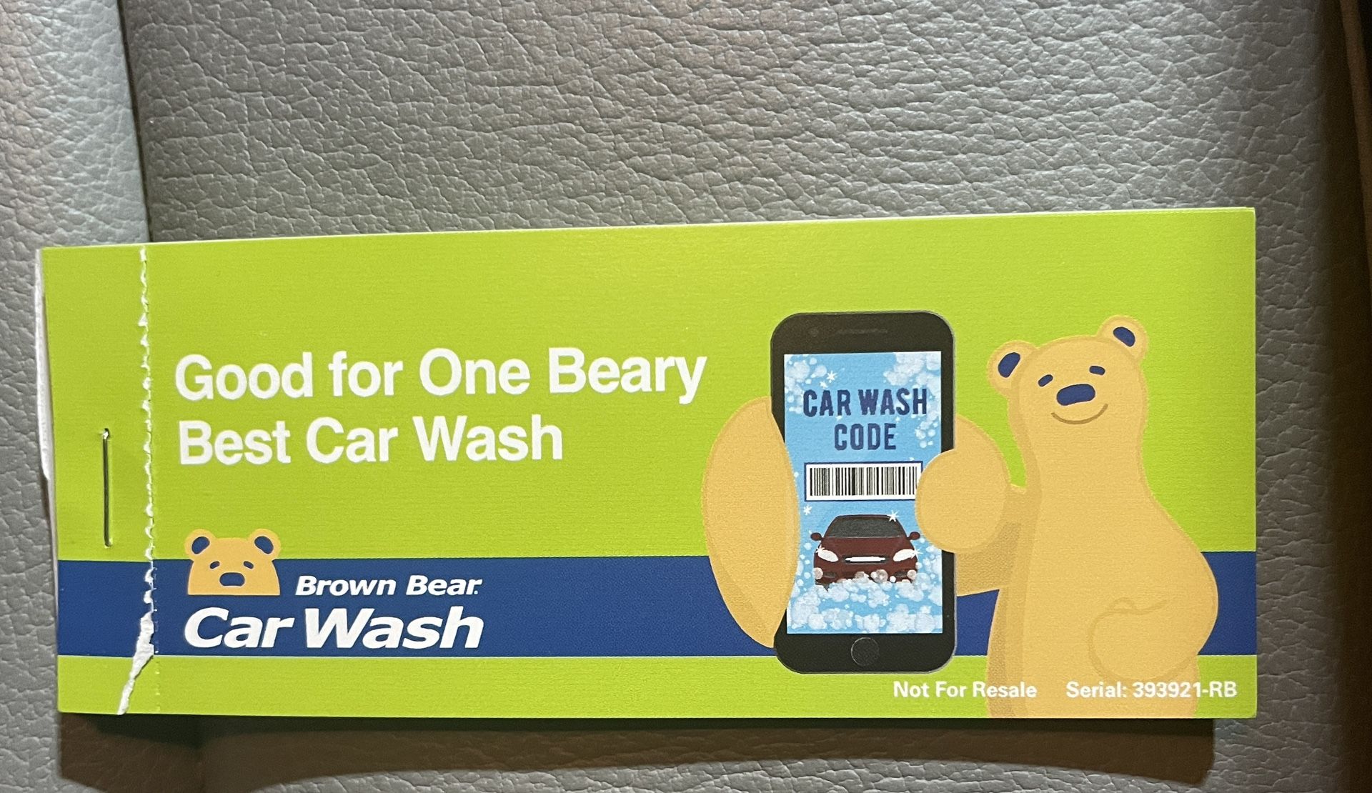 Brown Bear Car Wash 8 Beary Best Car Wash tickets. for Sale in