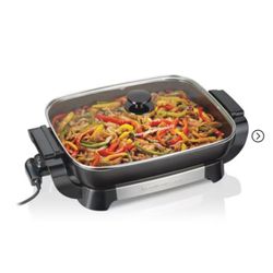 ✨Hamilton Beach 20.5” Durathon Ceramic Reversible Nonstick Electric Skillet – Black✨