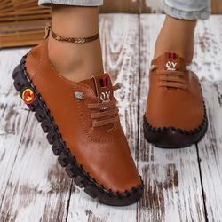 Women's Fashionable Lace-Up Soft-Sole Flat Shoes