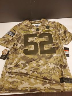 Nike Mens ON FIELD KHALIL MACK Oakland Raiders Salute to Service Jersey - SZ L MSRP $170.00