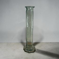 Vintage Grupexma Spanish Hand-Blown Glass Floor Vase • 22.5” Tall