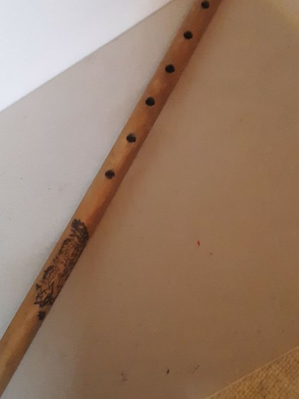 1973 Souvenir Wooden Flute From Chinatown San Francisco