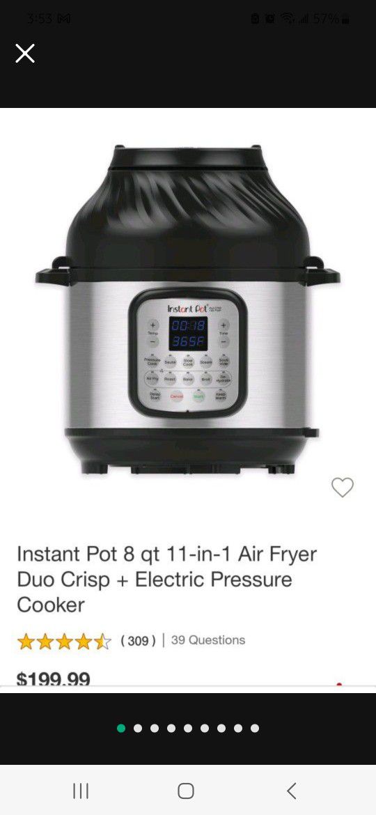 Instant pot Duo Crisp + Air Fryer (8qt) for Sale in Oceanside, CA - OfferUp