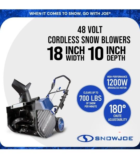 Snow Joe 48v Cordless Snow Blower