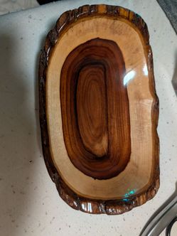 Live Edge Wood Bowl - Signed by Artist in the Year 2000