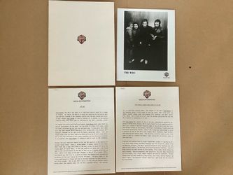 1981 The Who Face Dances Warner Bros. Records Press Kit Music Promotional Material