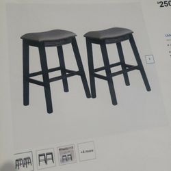 casainc set of 2 black gray bar height var stool