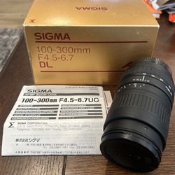 Sigma 100-300 F4.5-6.7 DL Lens For Minolta